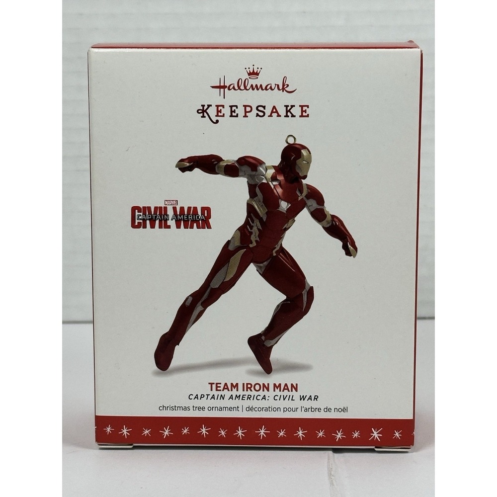 Hallmark Keepsake 2016 Ornament Team Iron Man Captain America Civil War QXI3454
